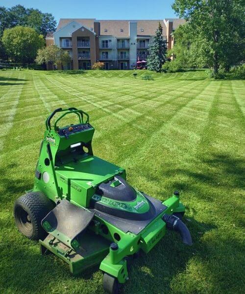Electric lawn maintenance.